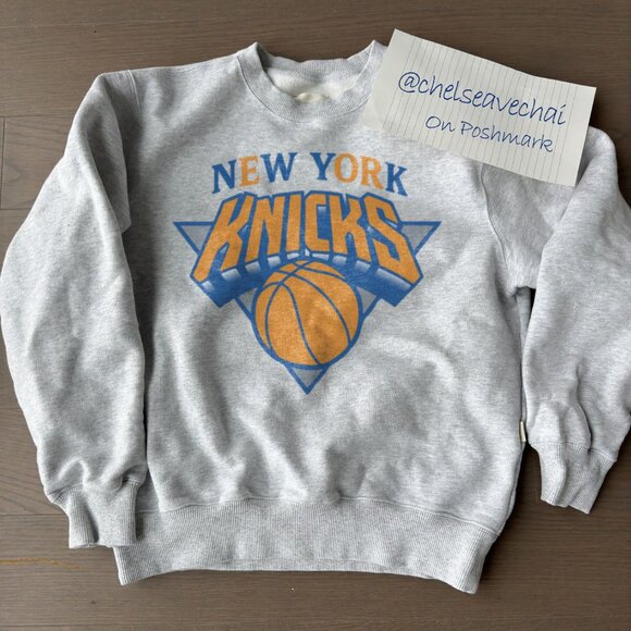 Vintage New York Knicks Logo Sweatshirt 90s NBA Basketball Knicks Shirt Tee - Picture 1 of 2